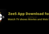 Zee5 App Download for PC