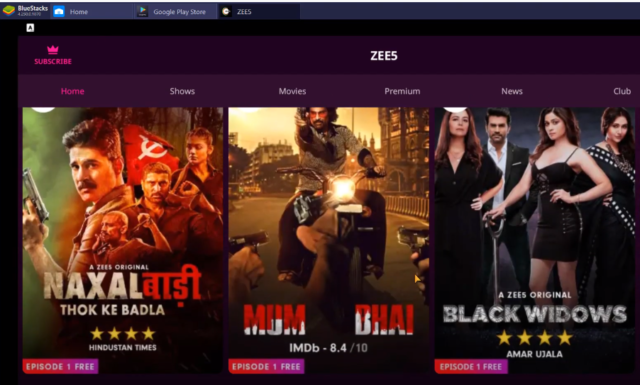 Zee5 App for PC